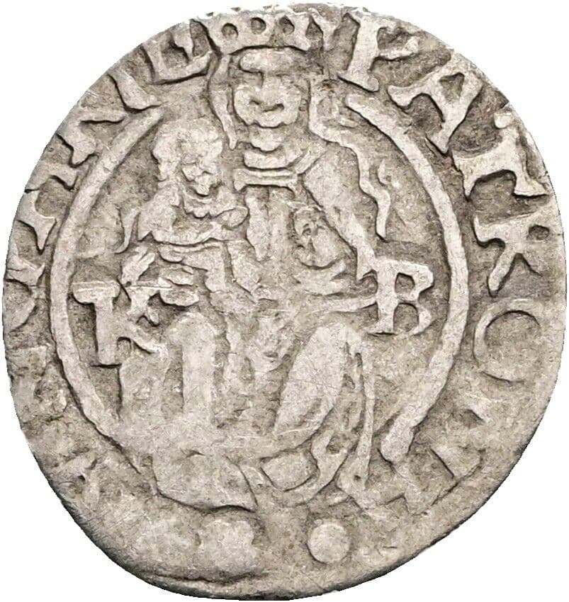 Denar Maximilian II. 1570 KB, Kremnitz – Vorderseite