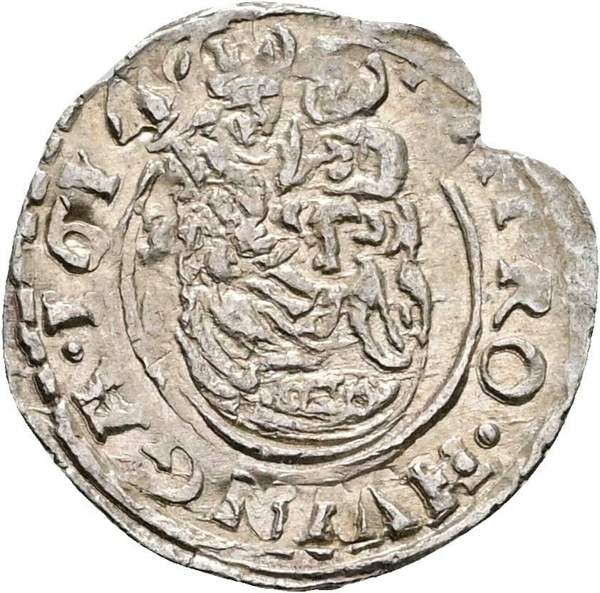 Denar Matthias II. 1608-1619 1614 KB, Kremnitz – Vorderseite