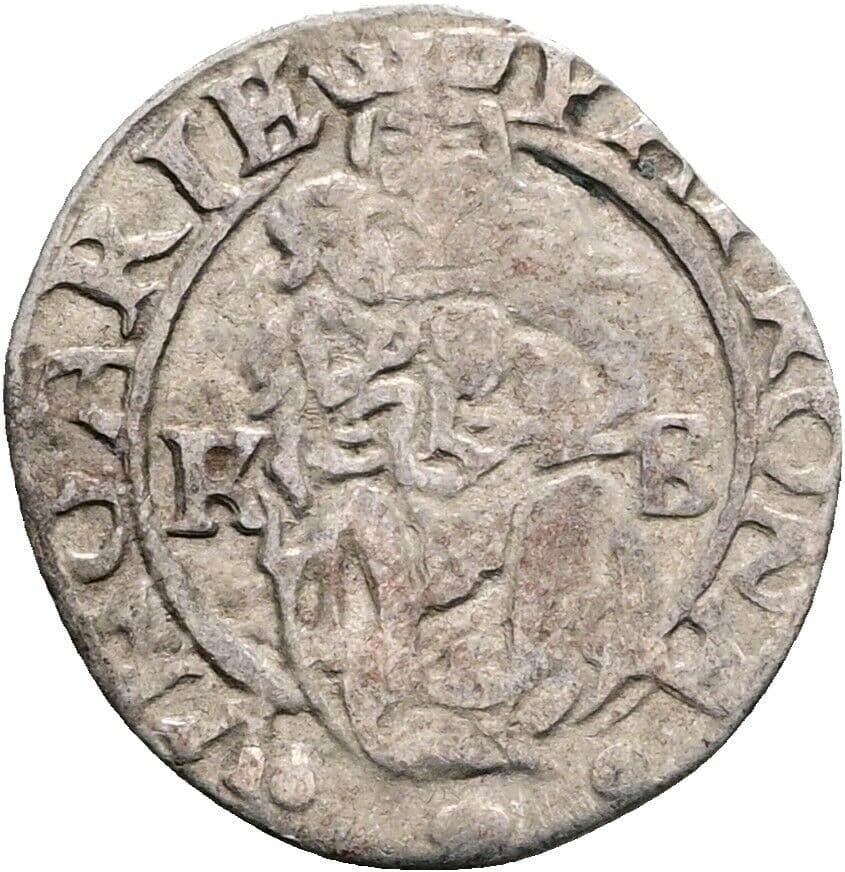 Denar Ferdinand I. 1521-1564 1563 KB, Kremnitz – Vorderseite