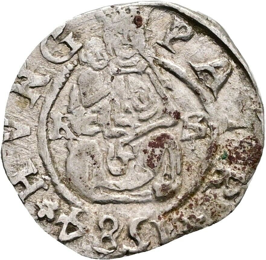 Denar Rudolph II. 1576-1612 1584 KB, Kremnitz – Vorderseite