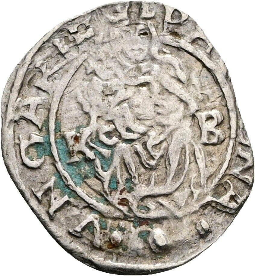 Denar Ferdinand I. 1521-1564 1563 KB, Kremnitz – Vorderseite
