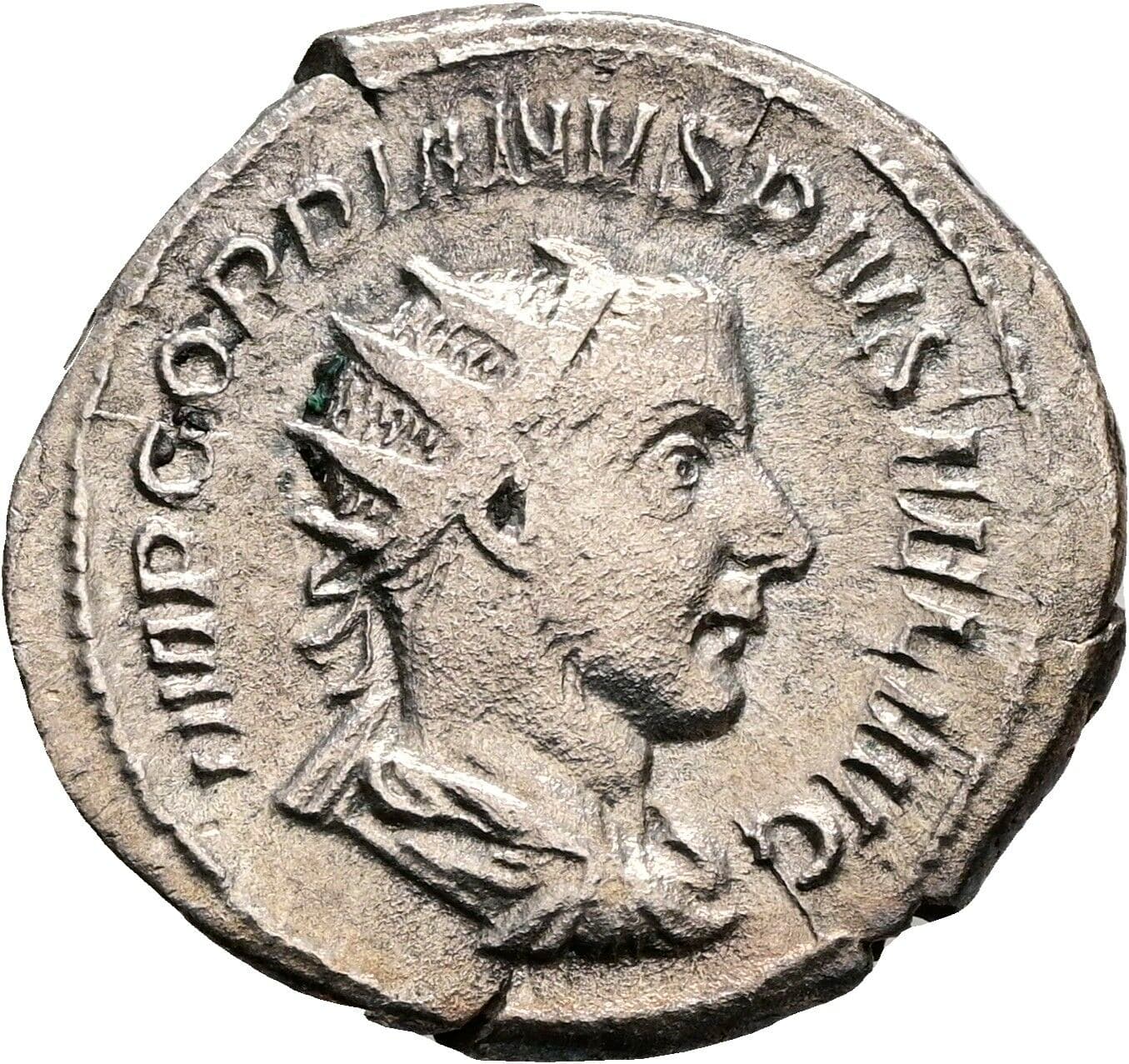 Antoninian Gordianus III. Pius 238-244 AC – Vorderseite