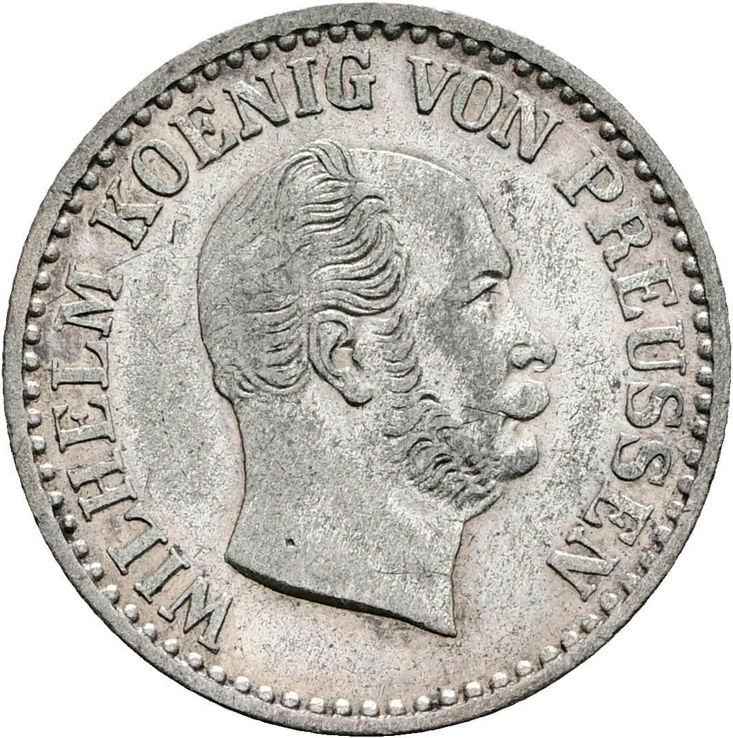 1 Silbergroschen Wilhelm I. 1861-1888 1868 B – Vorderseite