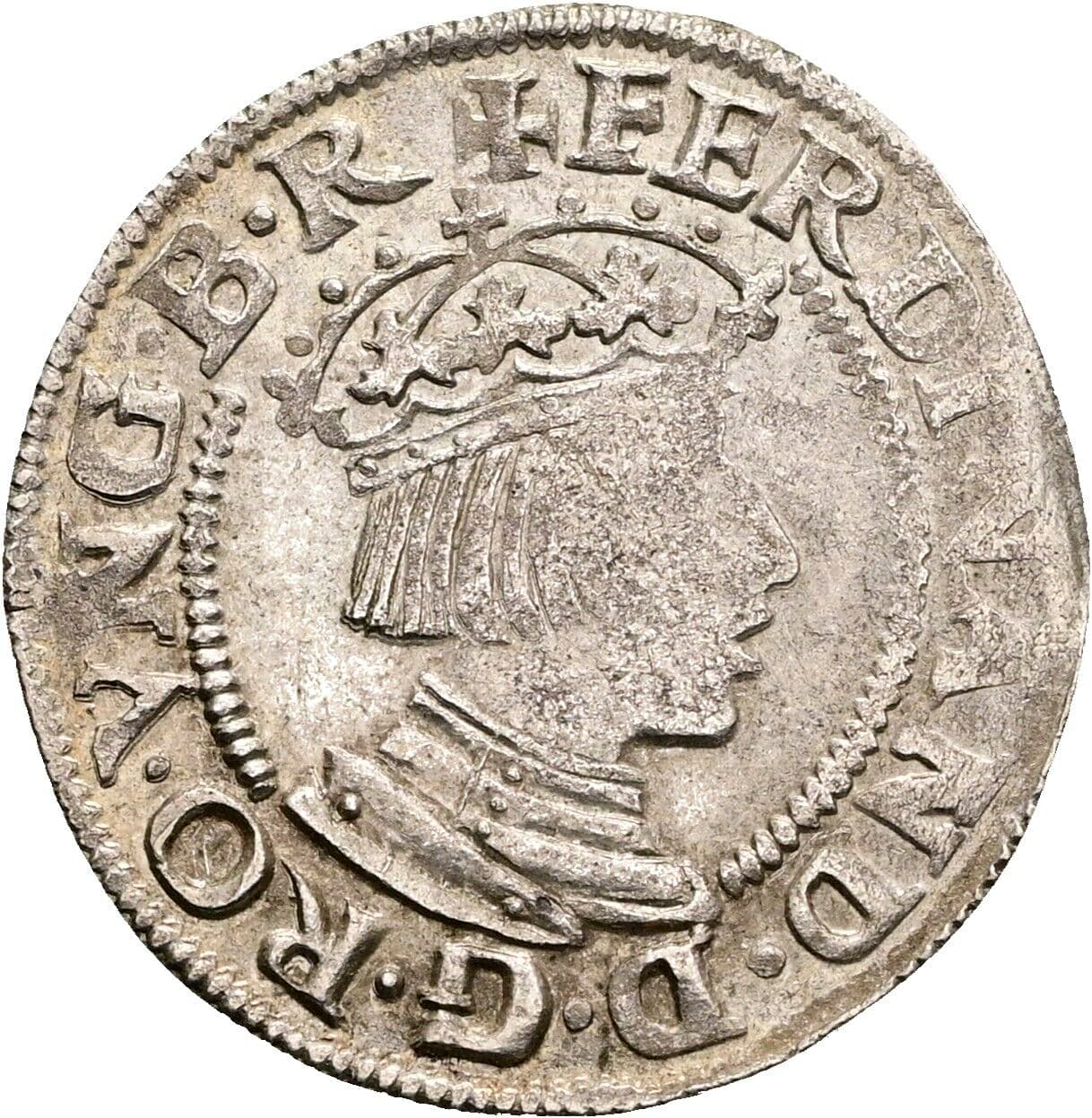 3 Kreuzer Ferdinand I. 1535 – Vorderseite