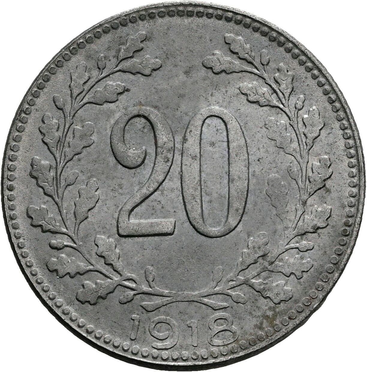 20 Heller Karl I., 1916-1918 1917 – Vorderseite