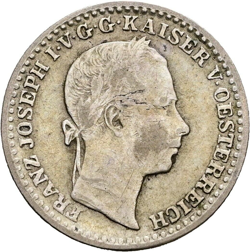 10 Kreuzer Franz Joseph I. 1848-1916 1859 V, Venedig – Vorderseite