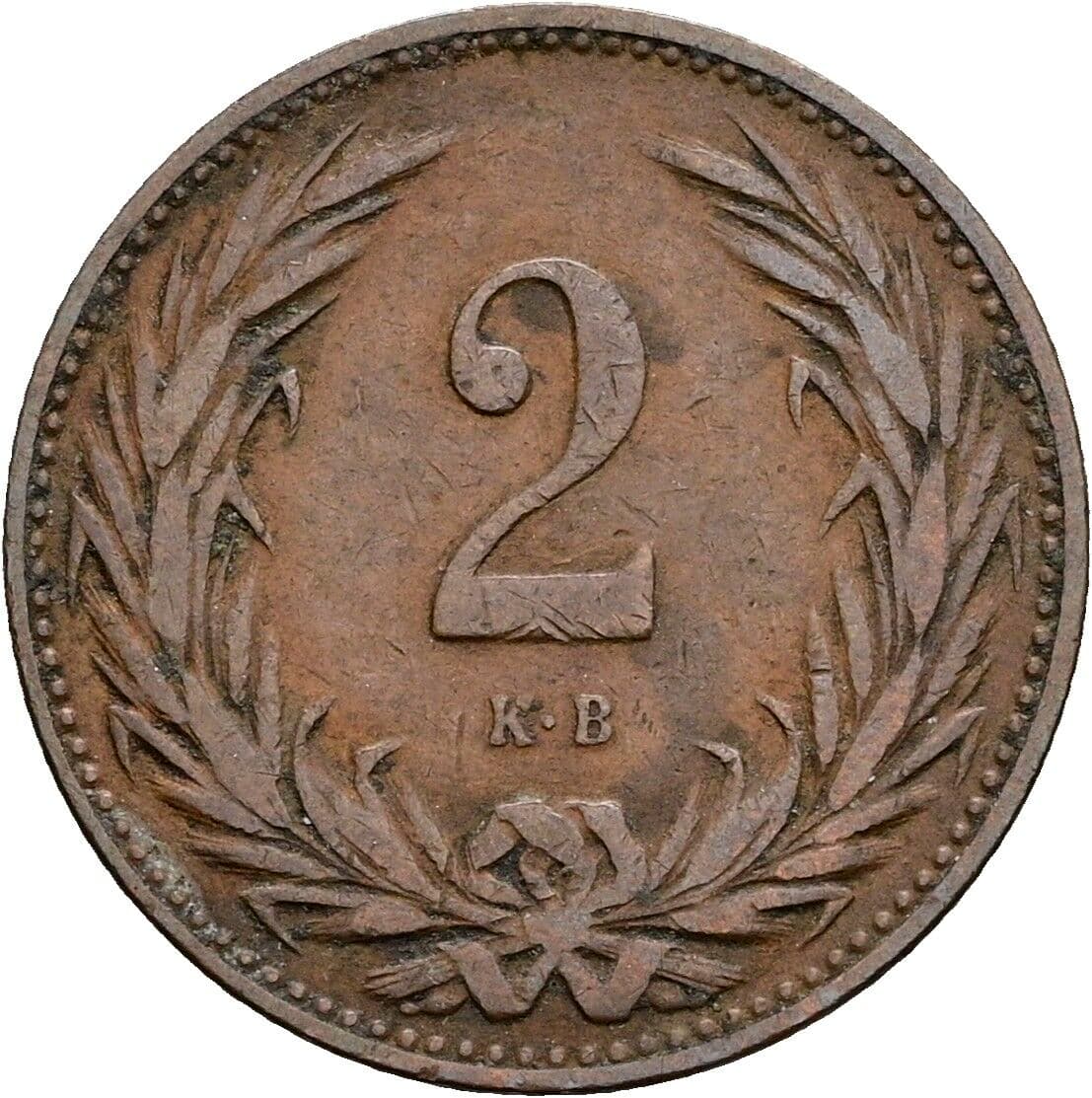 2 Filler Franz Joseph I. 1848-1916 1896 KB, Kremnitz – Vorderseite