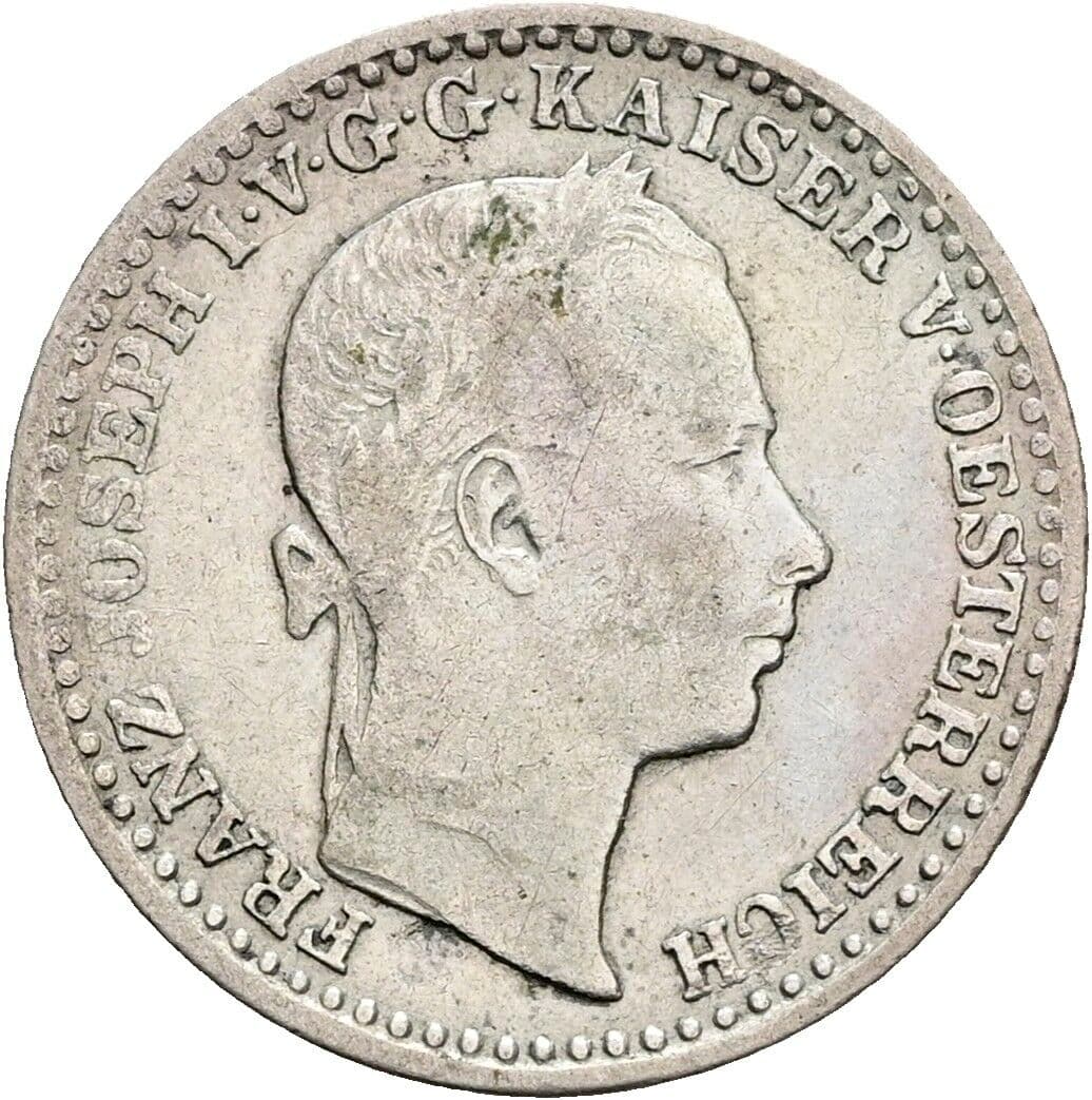 10 Kreuzer Franz Joseph I. 1848-1916 1859 V, Venedig – Vorderseite