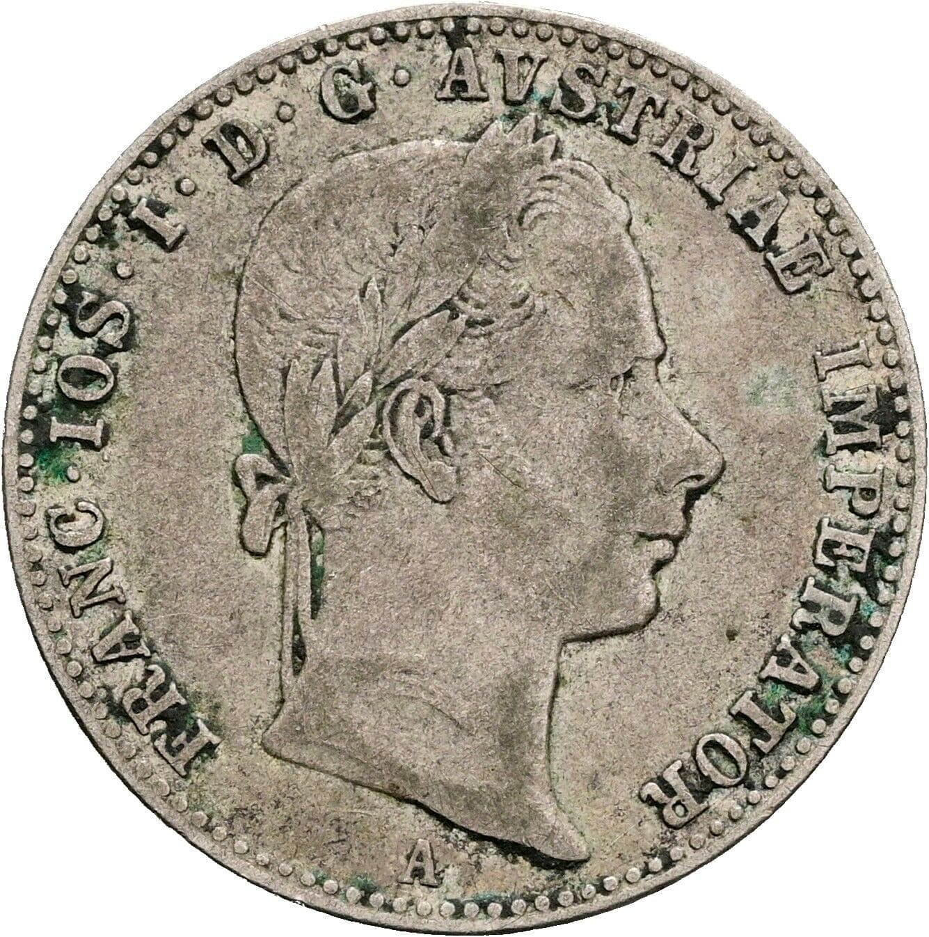 1/4 Gulden Franz Joseph I. 1848-1916 1858 A, Wien – Vorderseite