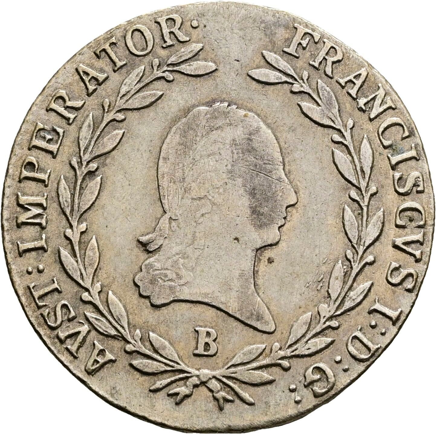 20 Kreuzer Franz II.(I.) 1792-1835 1815 B, Kremnitz – Vorderseite