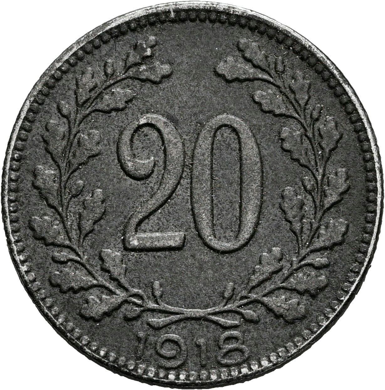20 Heller Karl I., 1916-1918 1918 – Vorderseite