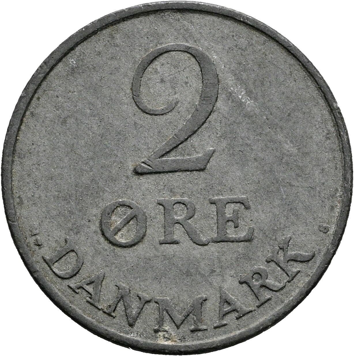 2 Öre Frederik IX. 1952 – Vorderseite