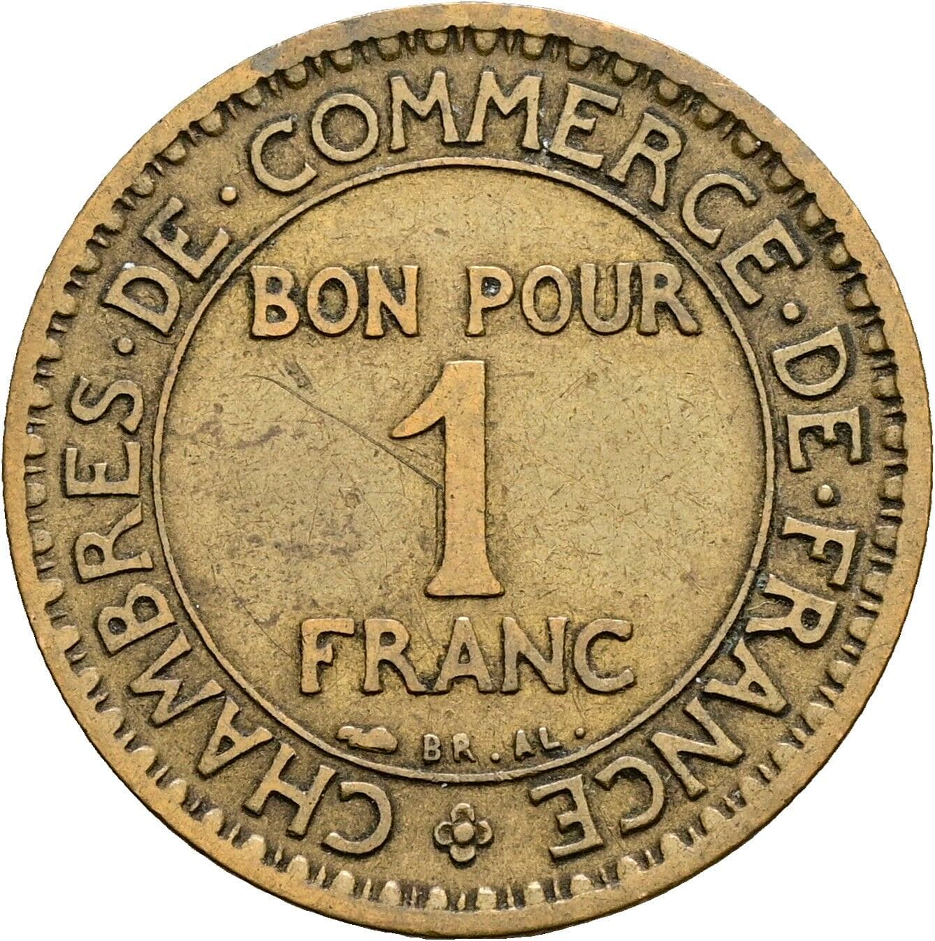 1 Franc 1920 – Vorderseite