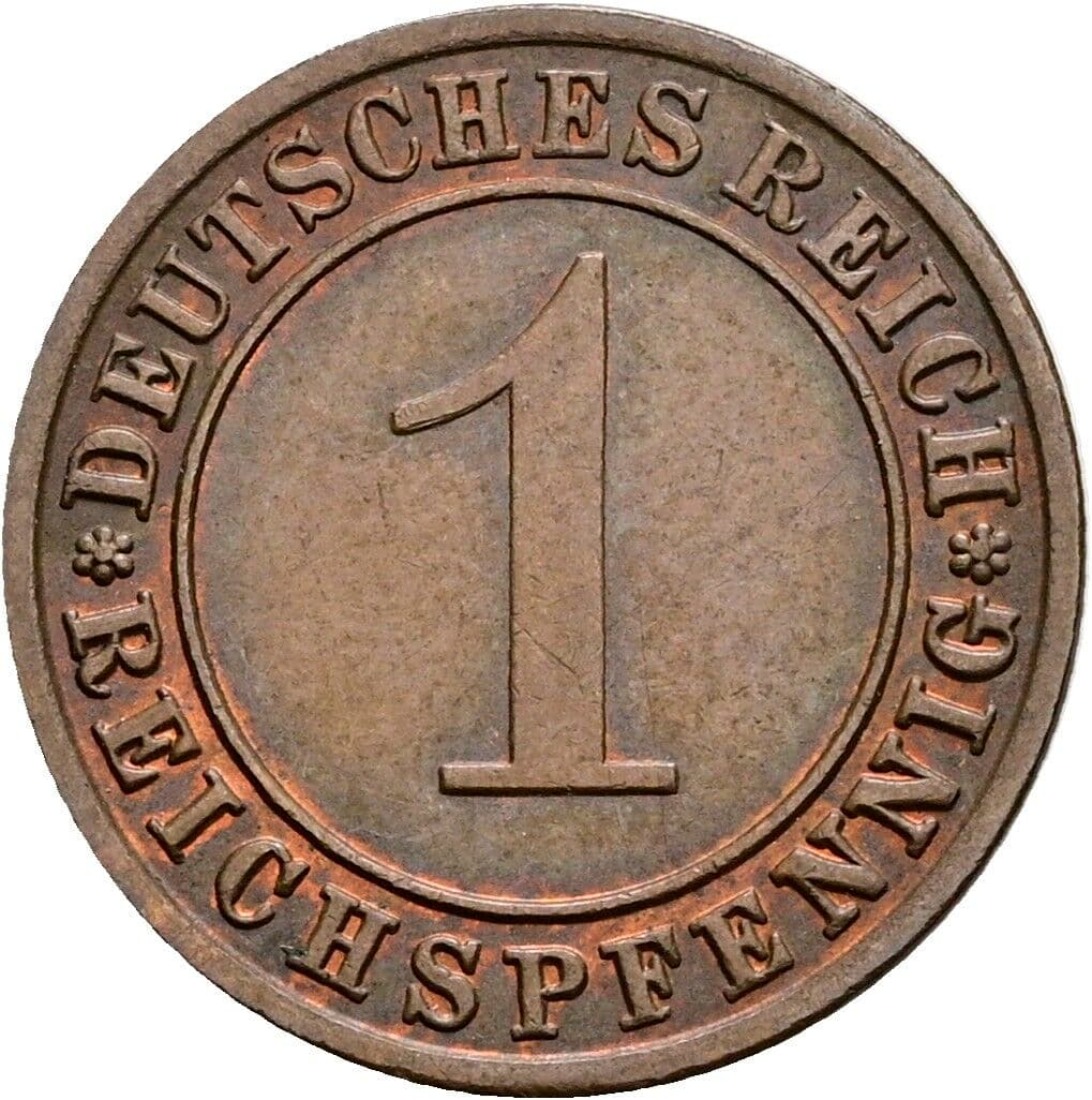 1 Reichspfennig 1930 F – Vorderseite