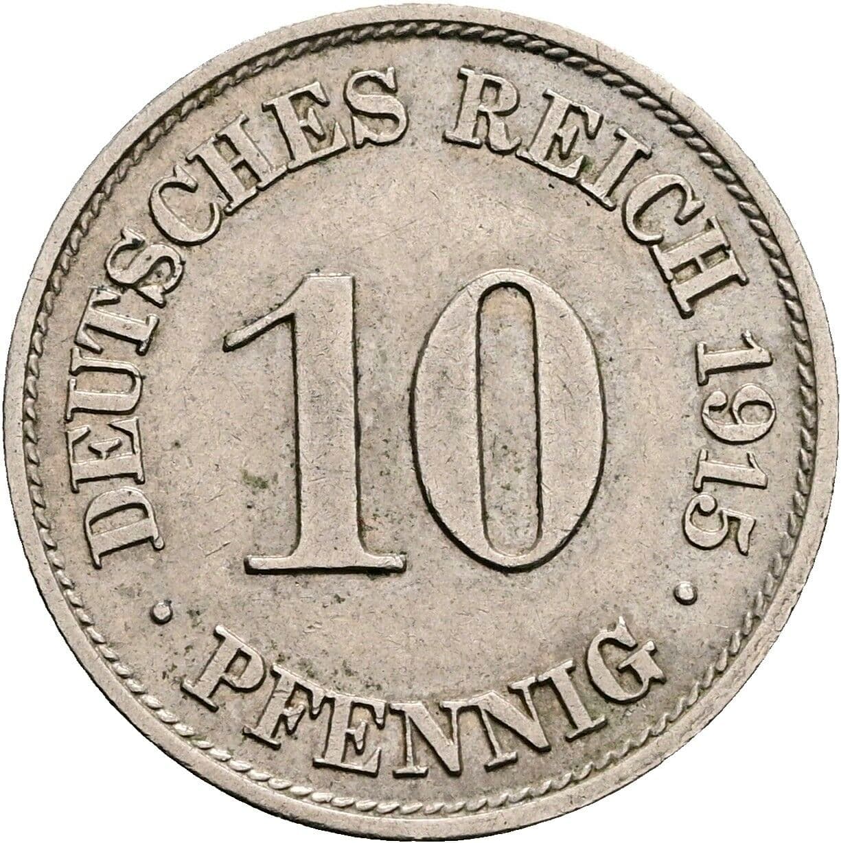 10 Pfennig 1915 A – Vorderseite