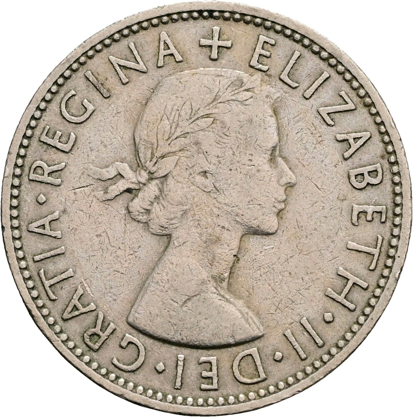2 Shillings Elisabeth II. 1952-2022 1961 – Vorderseite