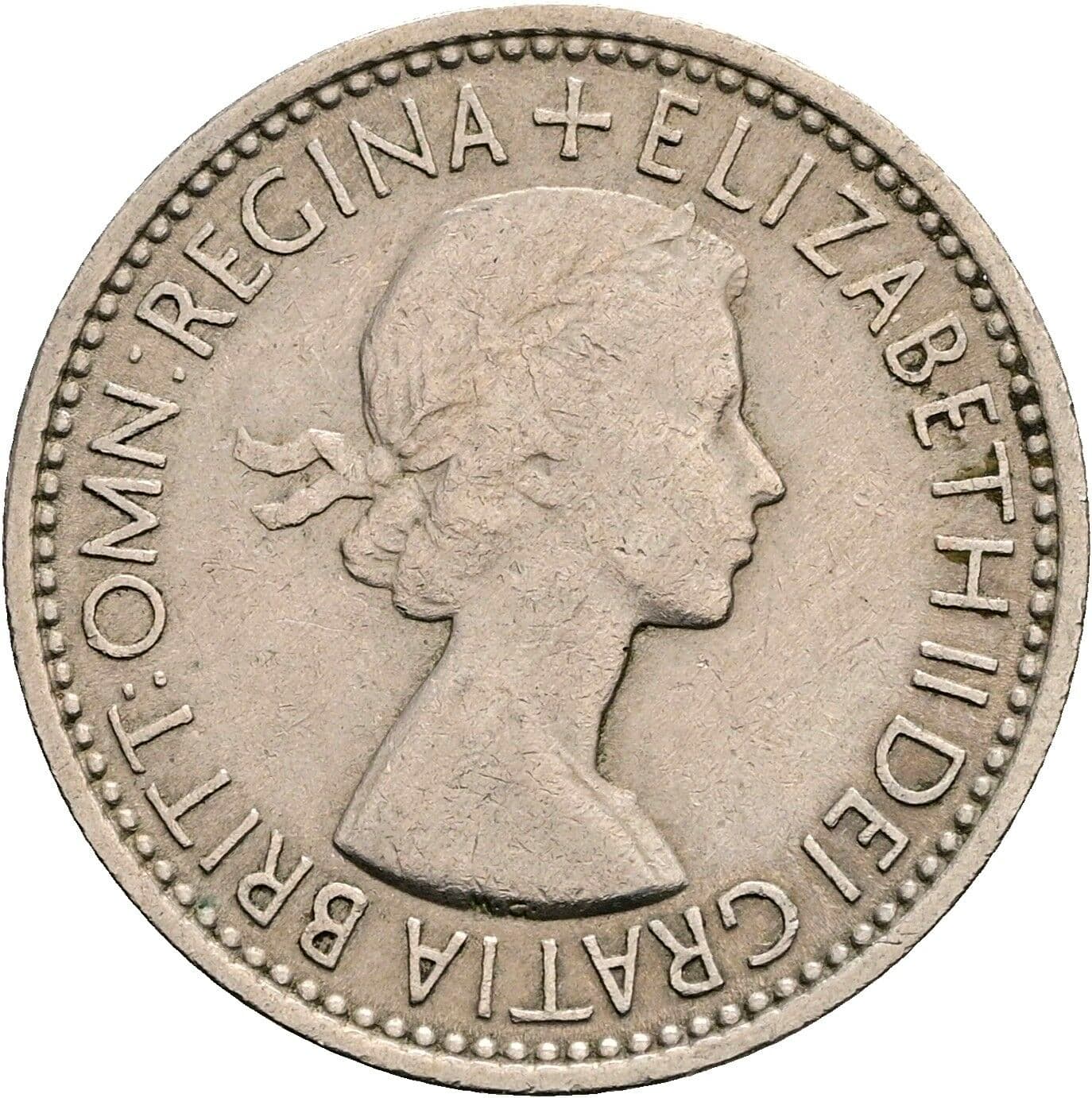 1 Shilling Elisabeth II. 1952-2022 1953 – Vorderseite