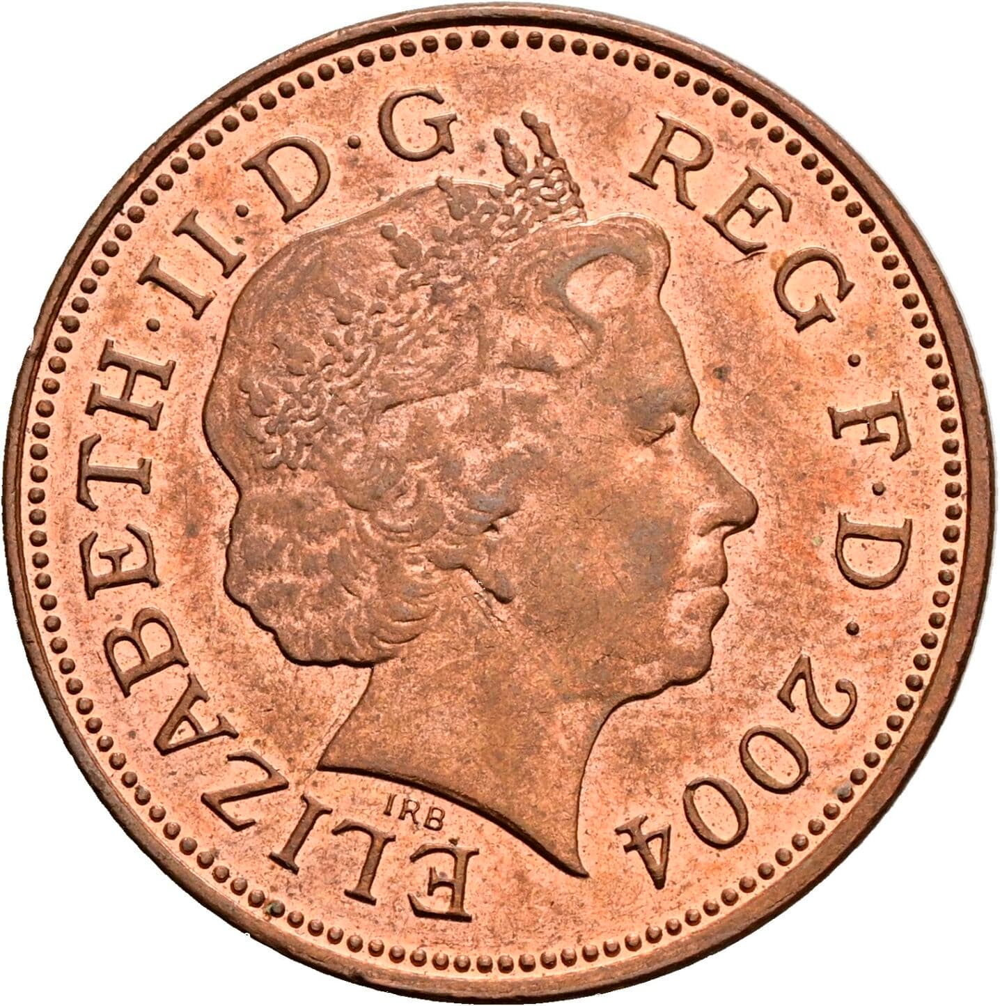 2 Pence Elisabeth II. 1952-2022 2004 – Vorderseite
