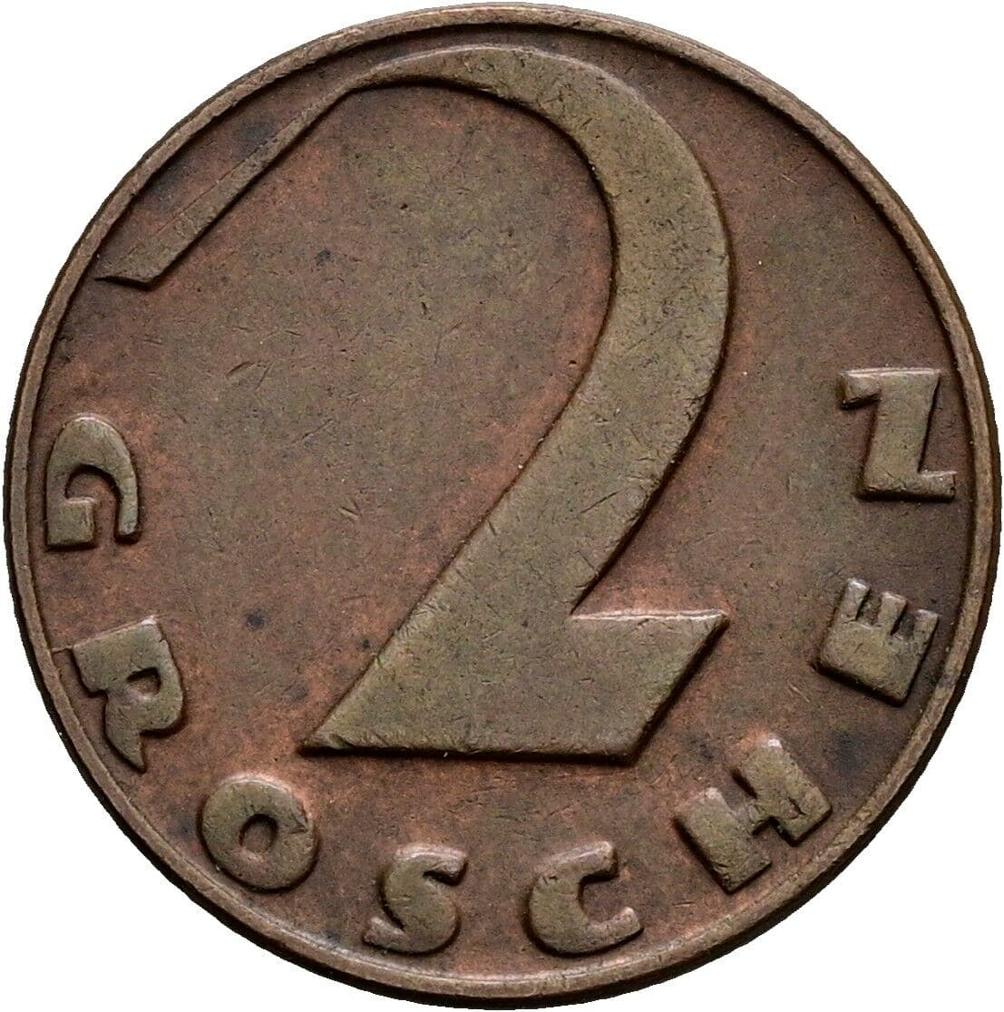 2 Groschen 1934 – Vorderseite