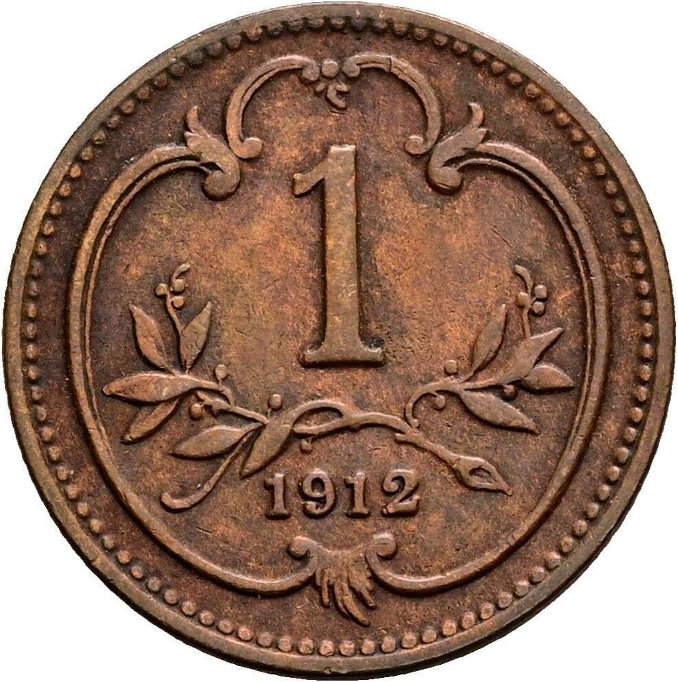 1 Heller Franz Joseph I. 1848-1916 1912 – Vorderseite