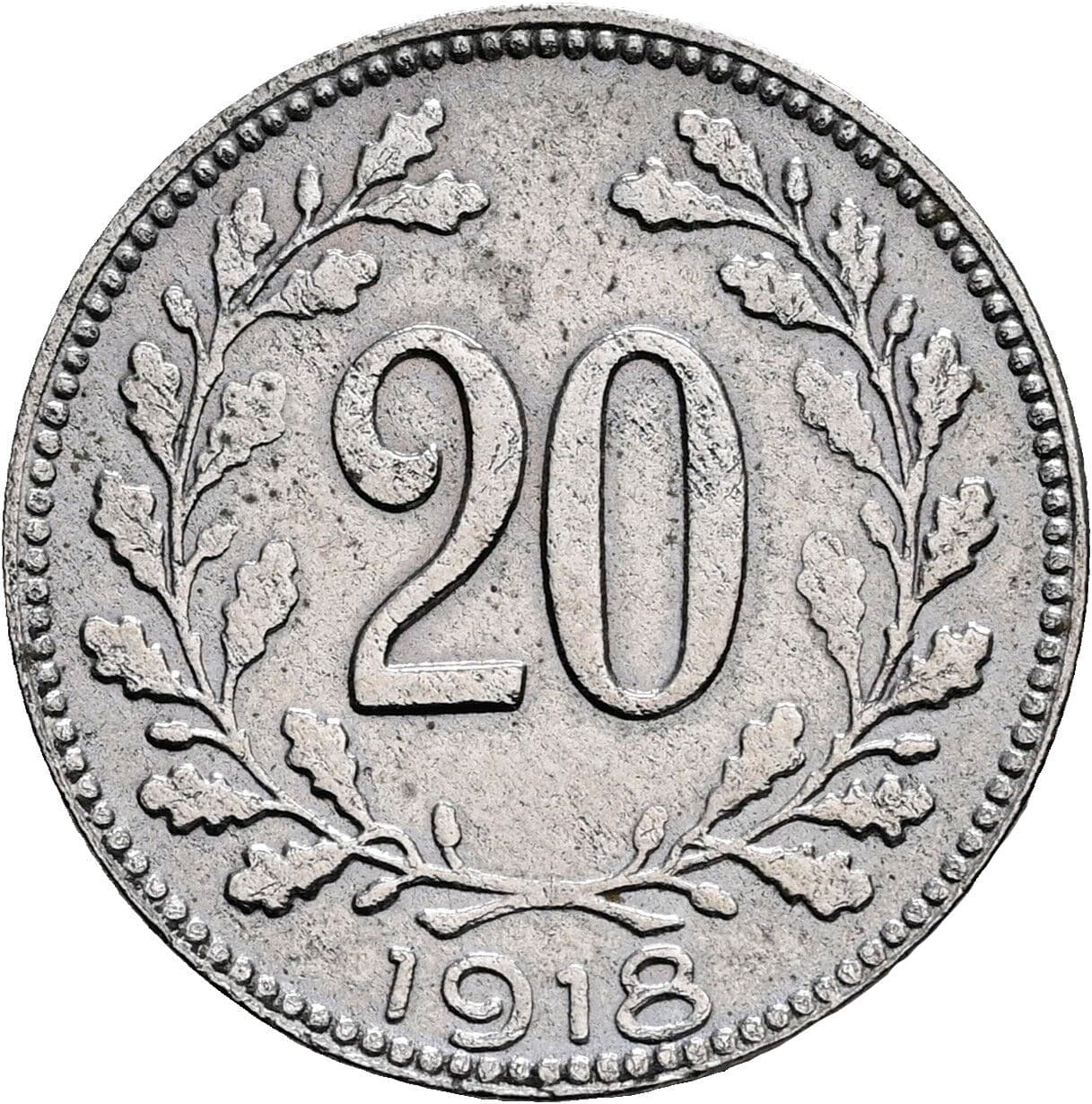 20 Heller Karl I., 1916-1918 1918 – Vorderseite