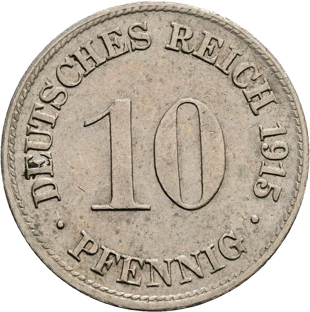 10 Pfennig 1915 D – Vorderseite