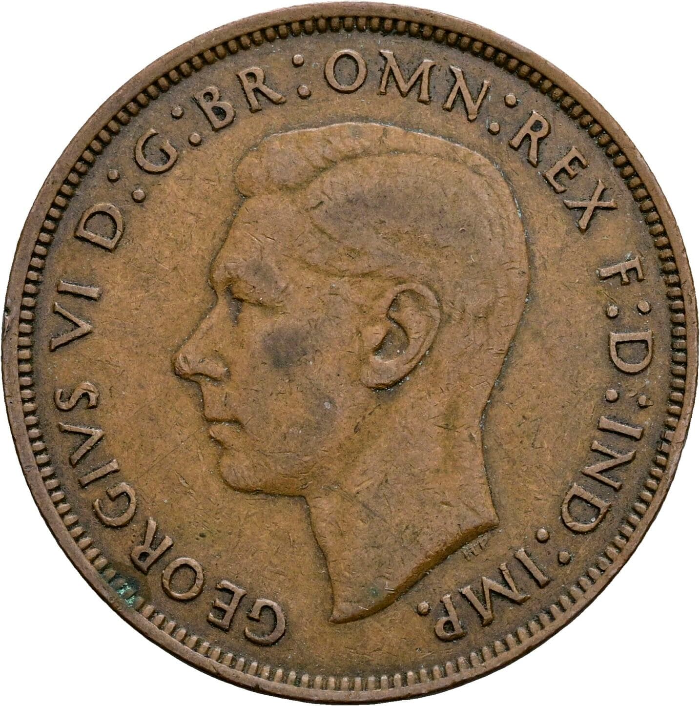 1 Penny George VI. 1936-1952 1945 – Vorderseite