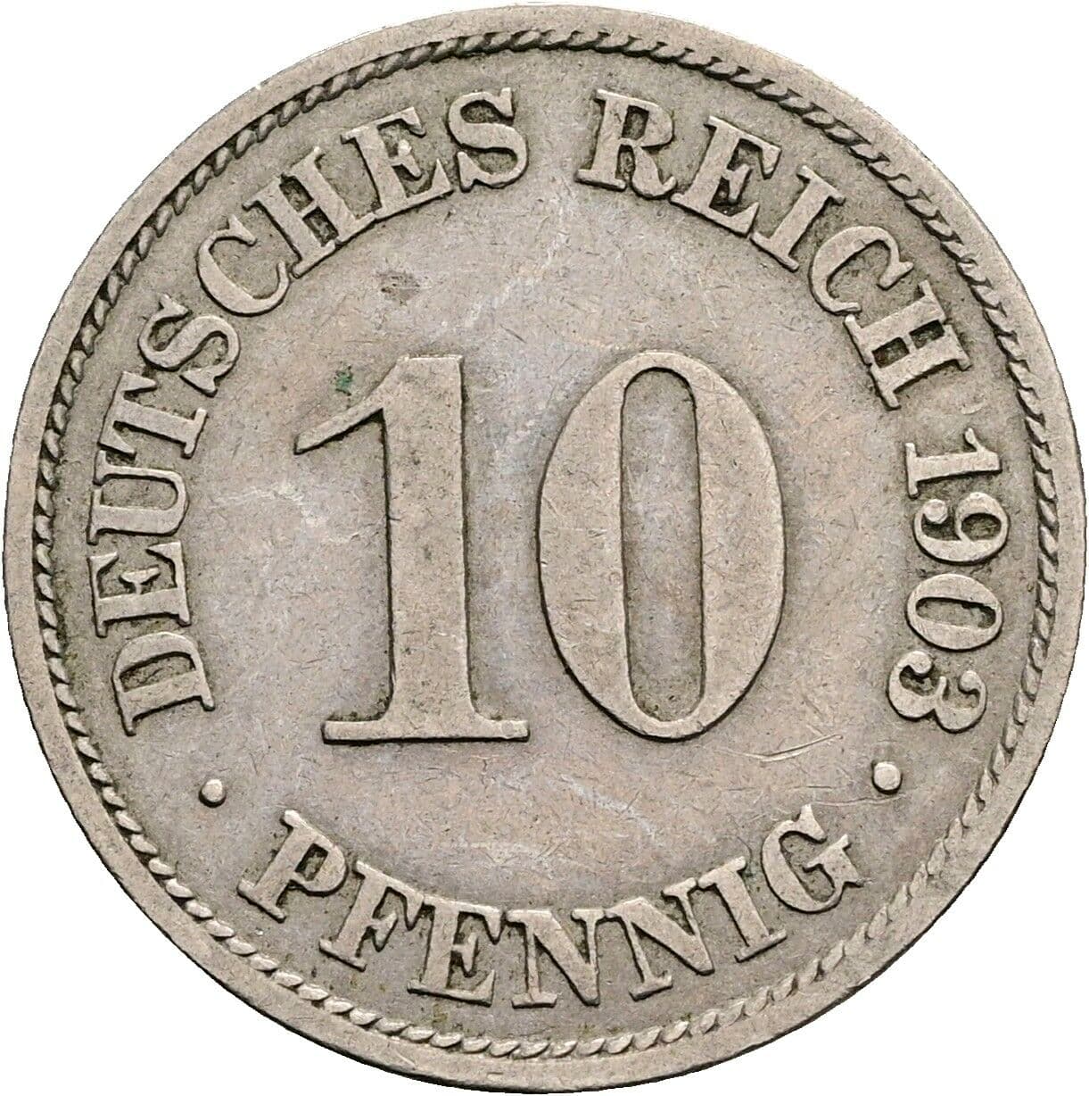 10 Pfennig 1903 A – Vorderseite