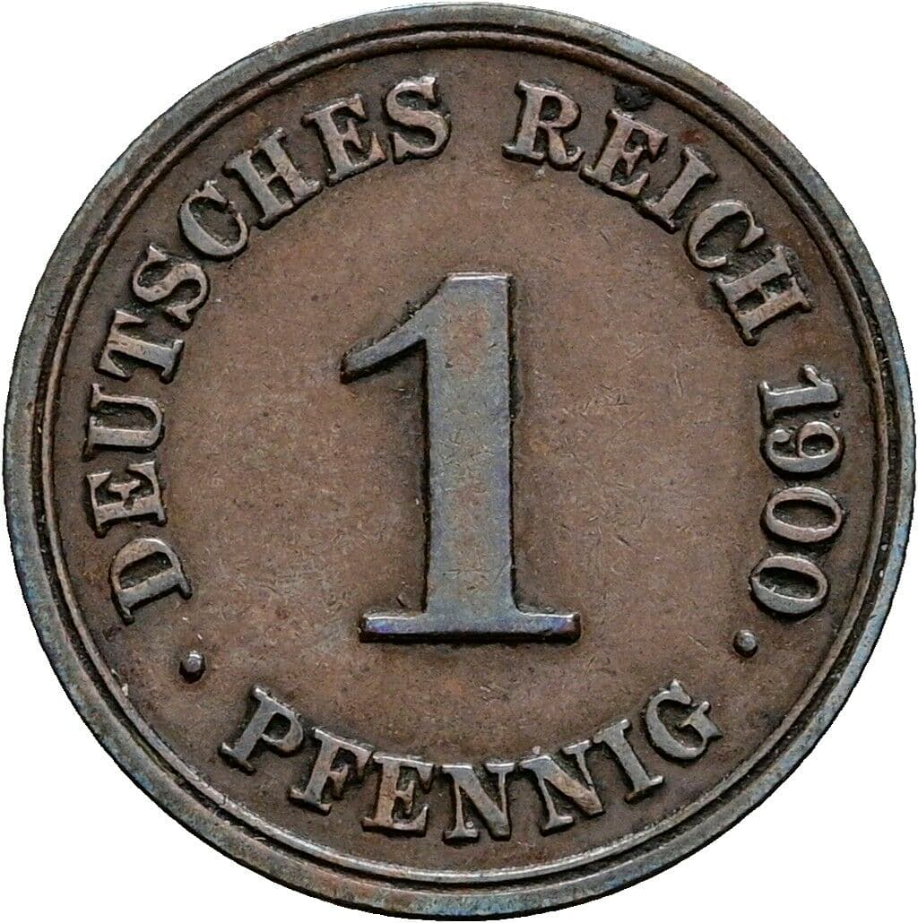 1 Pfennig 1900 G – Vorderseite