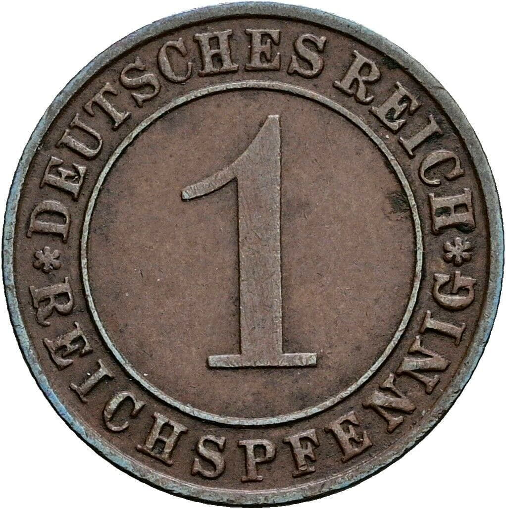 1 Reichspfennig 1936 D – Vorderseite