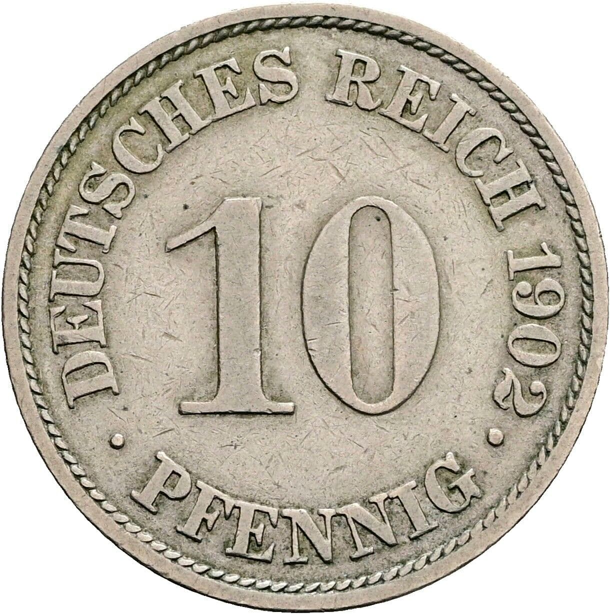 10 Pfennig 1902 A – Vorderseite