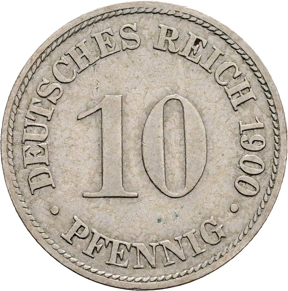 10 Pfennig 1900 D – Vorderseite