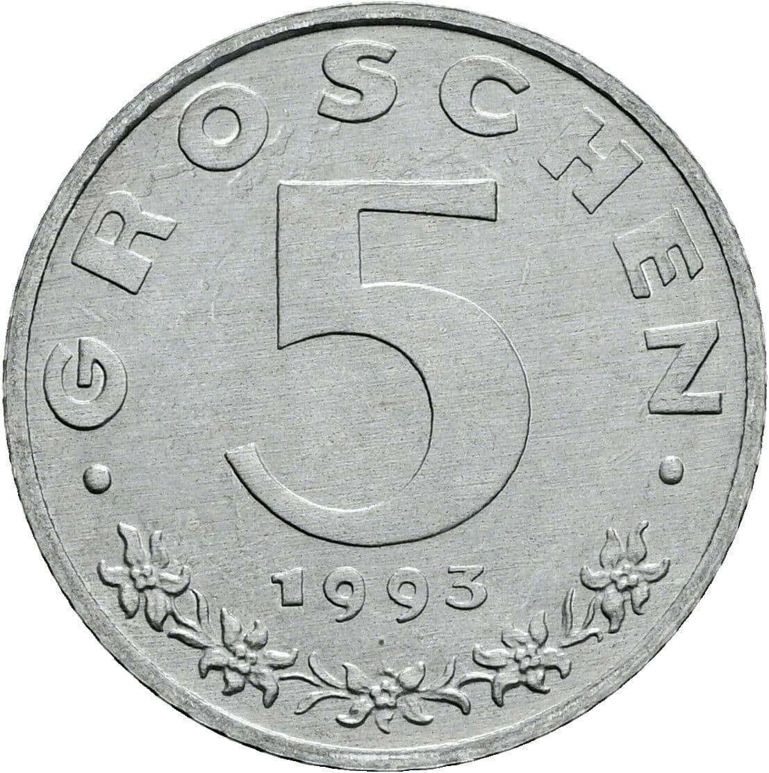 5 Groschen 1993 – Vorderseite