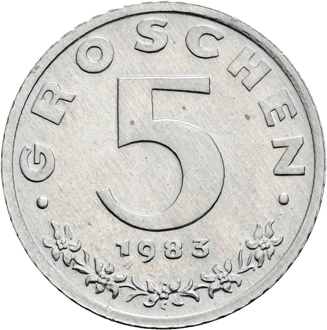 5 Groschen 1983 – Vorderseite