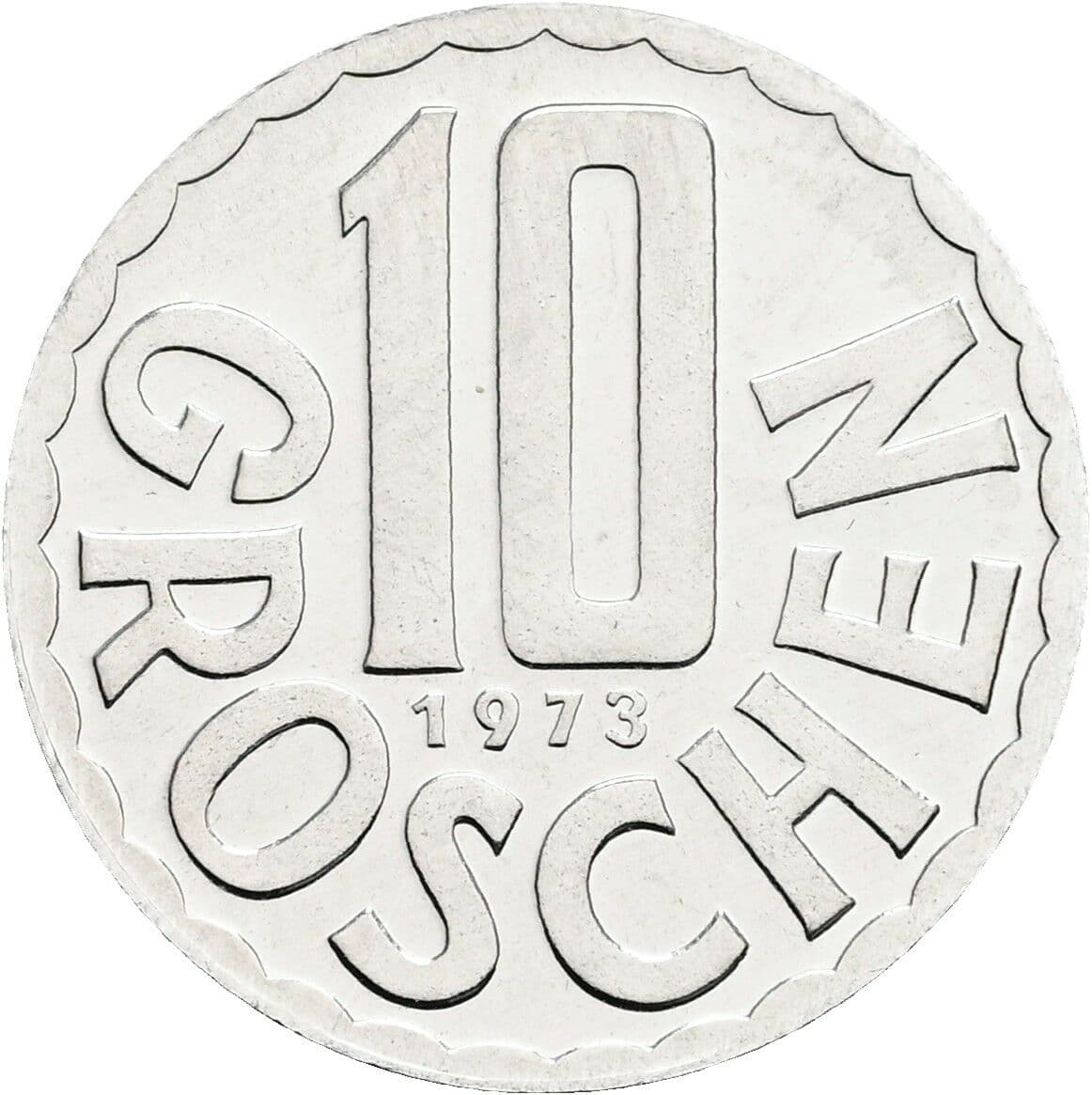 10 Groschen 1973 – Vorderseite