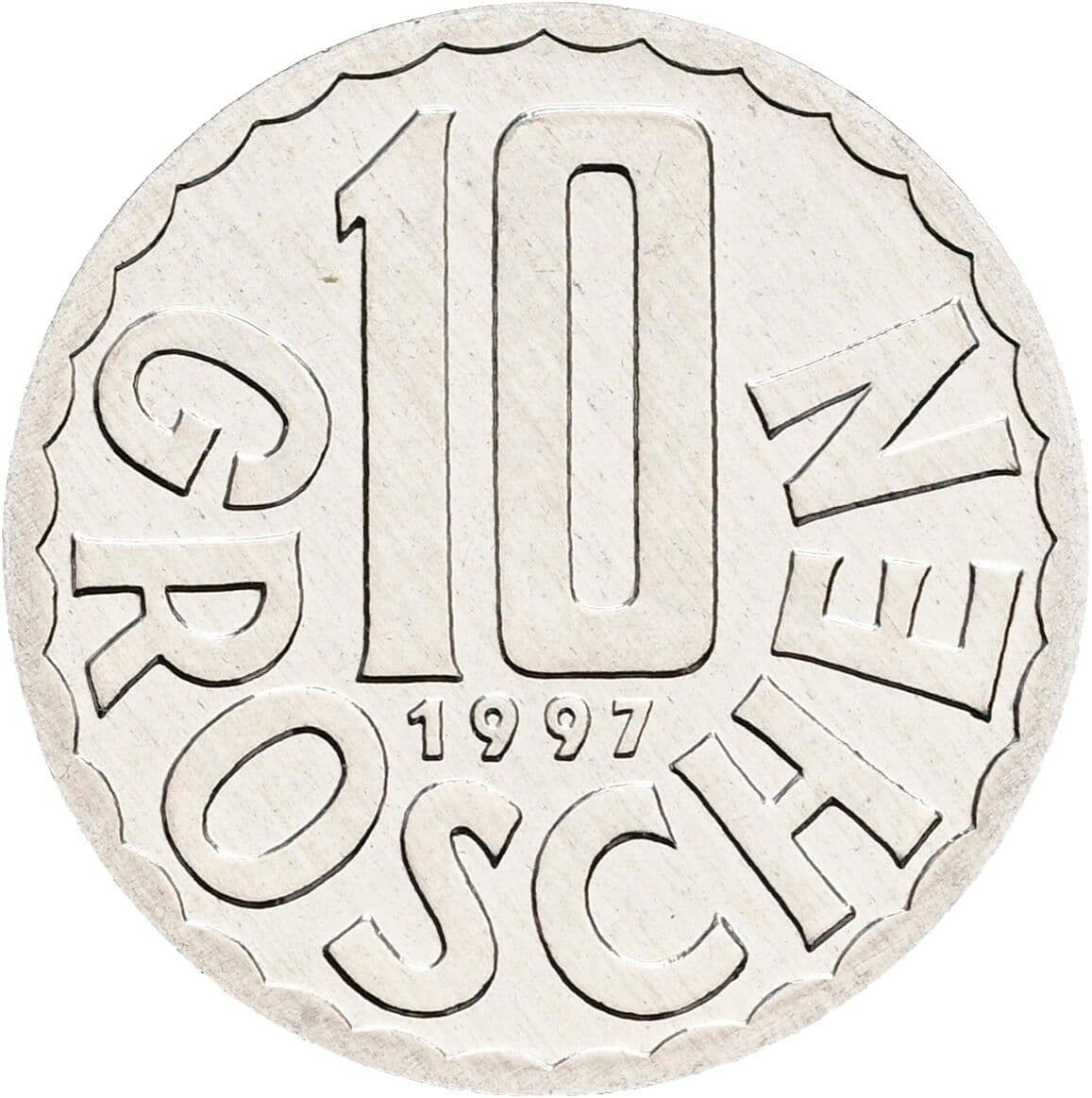 10 Groschen 1997 – Vorderseite
