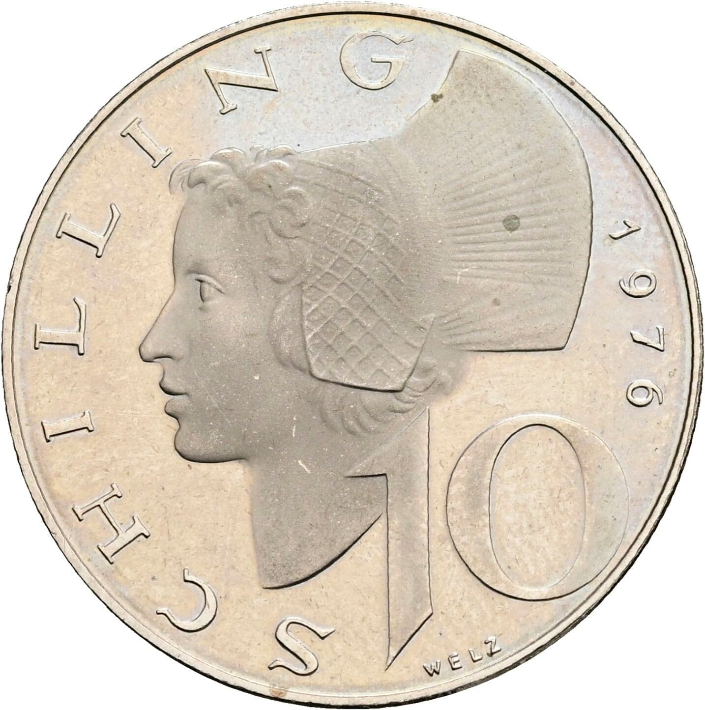 10 Schilling 1976 – Vorderseite