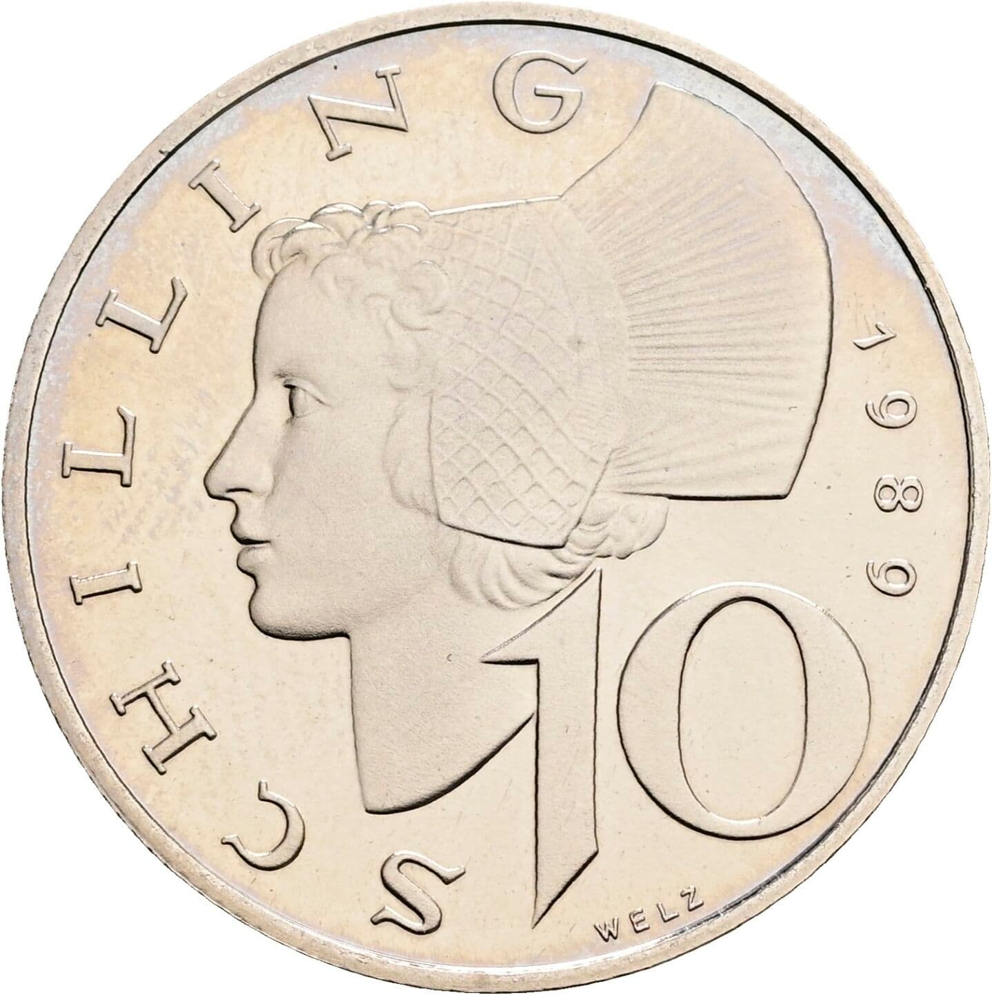 10 Schilling 1989 – Vorderseite