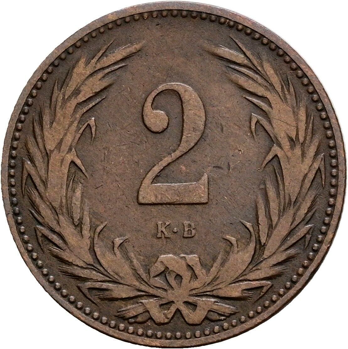 2 Filler Franz Joseph I. 1848-1916 1896 KB, Kremnitz – Vorderseite