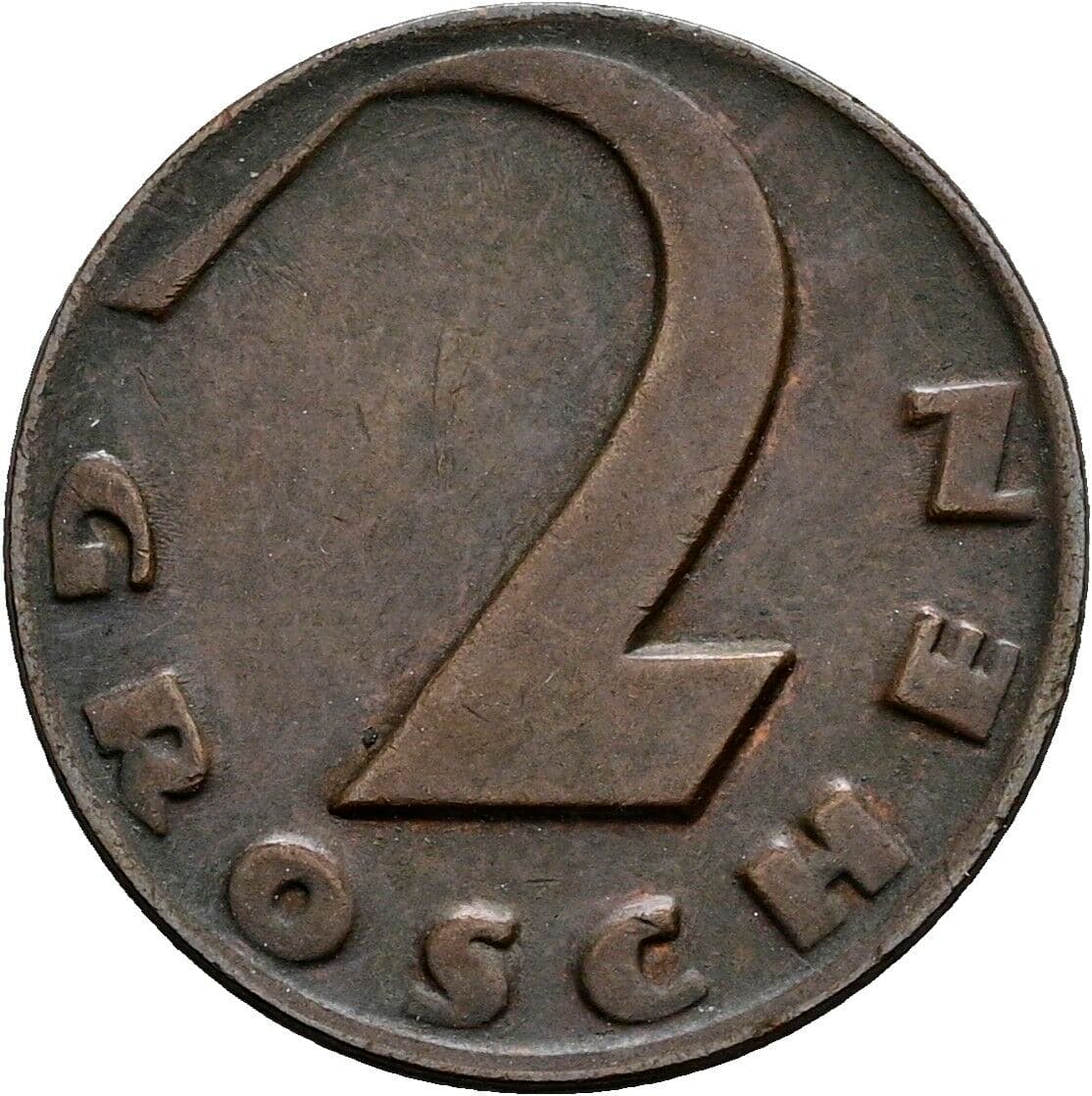 2 Groschen 1935 – Vorderseite
