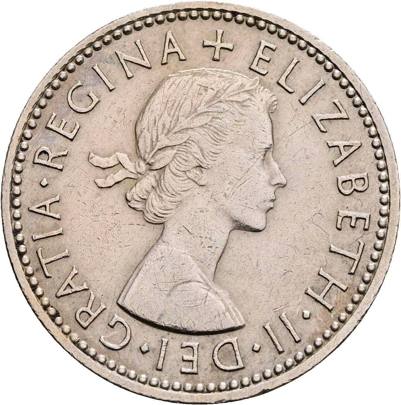 1 Shilling Elisabeth II. 1952-2022 1962 – Vorderseite