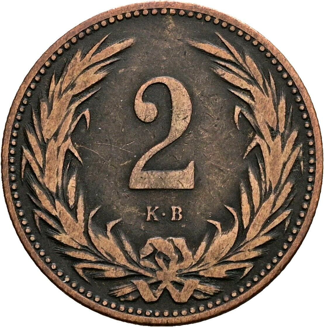 2 Filler Franz Joseph I. 1848-1916 1896 KB, Kremnitz – Vorderseite