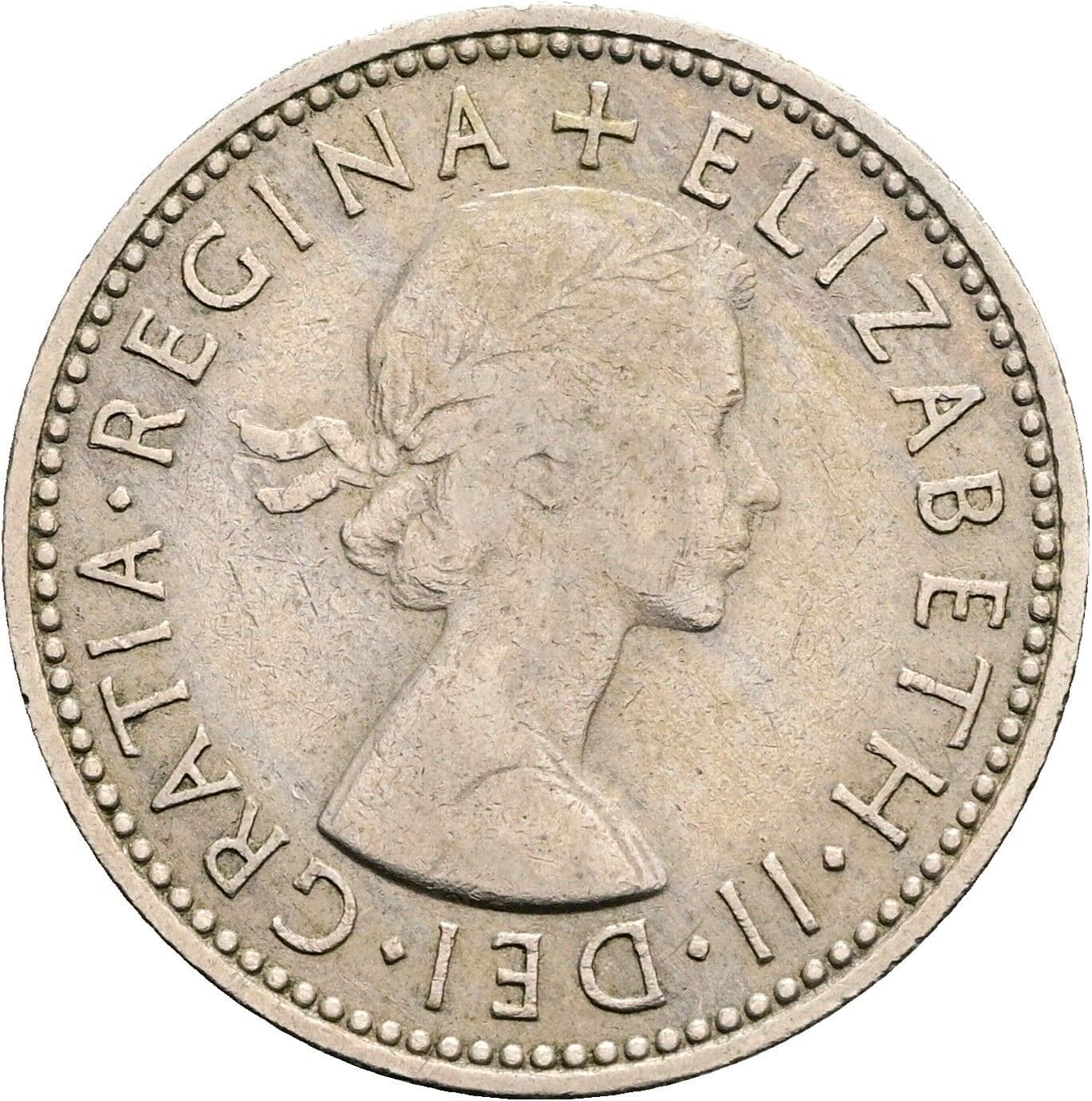 1 Shilling Elisabeth II. 1952-2022 1961 – Vorderseite