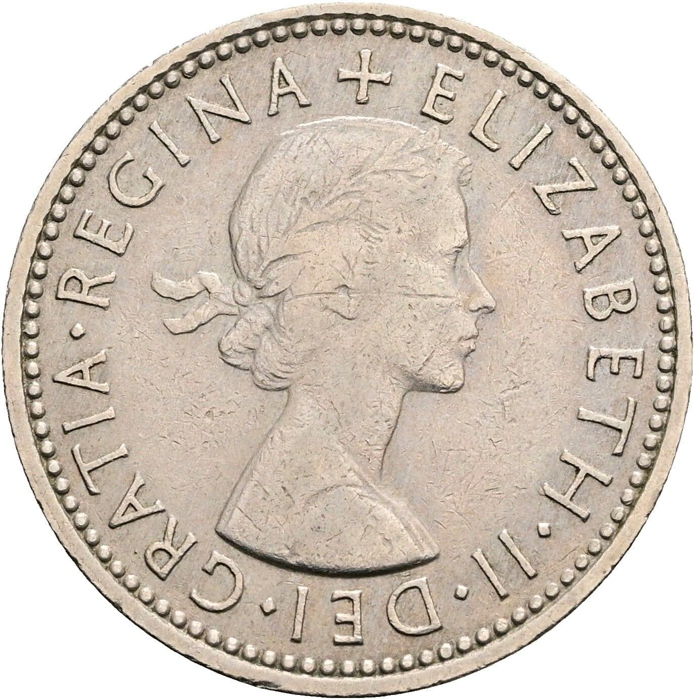 1 Shilling Elisabeth II. 1952-2022 1963 – Vorderseite