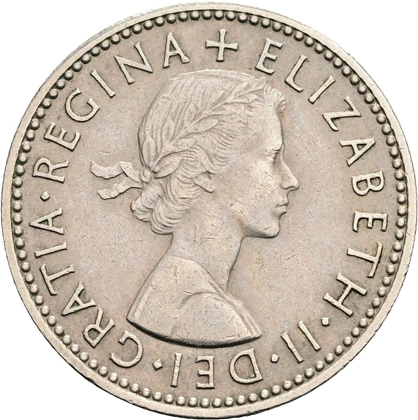 1 Shilling Elisabeth II. 1952-2022 1962 – Vorderseite