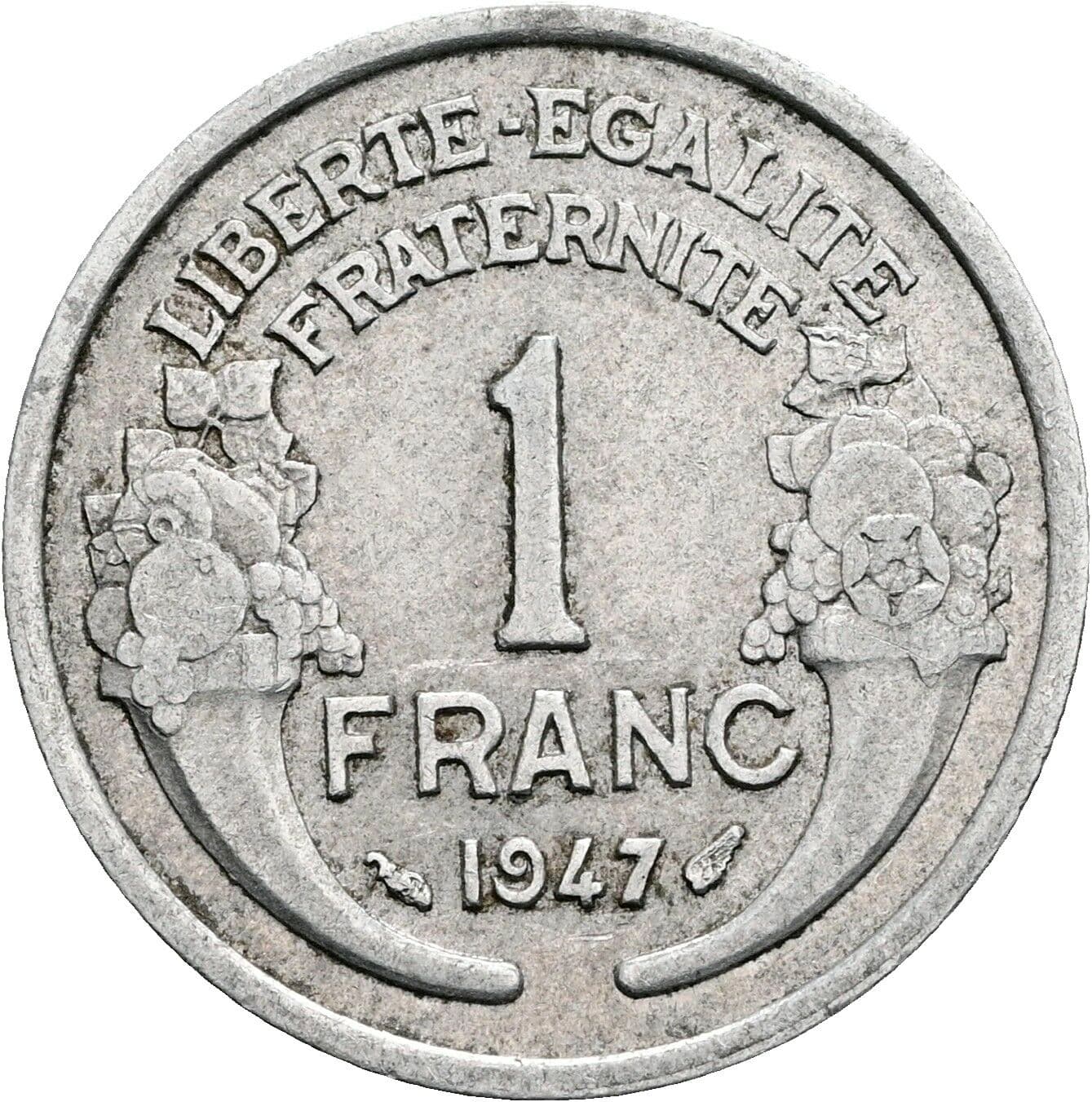 1 Franc 1947 – Vorderseite
