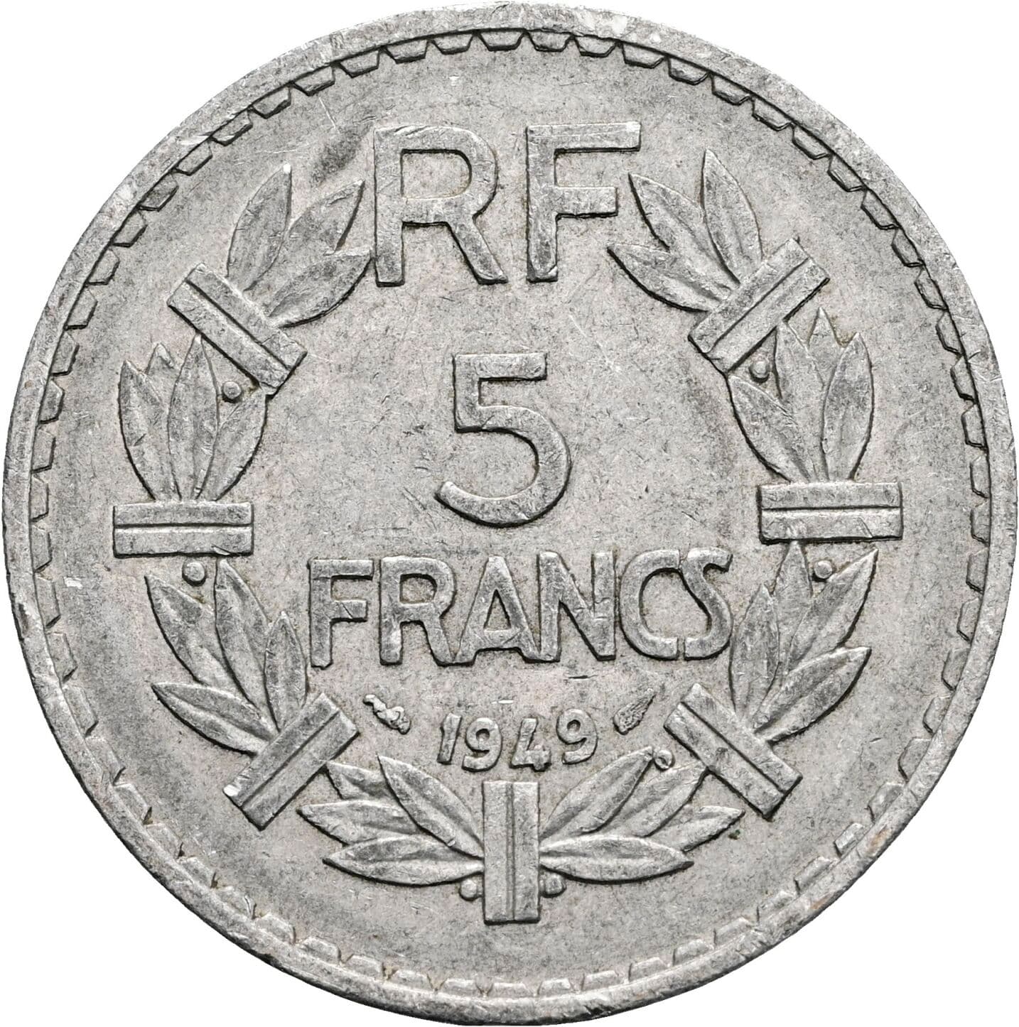 5 Francs 1949 – Vorderseite