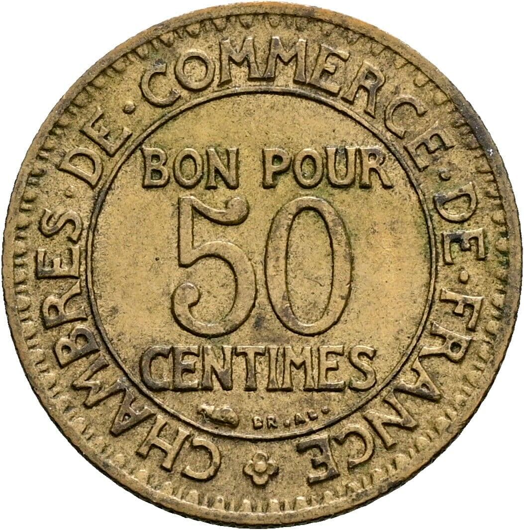 50 Centimes 1922 – Vorderseite