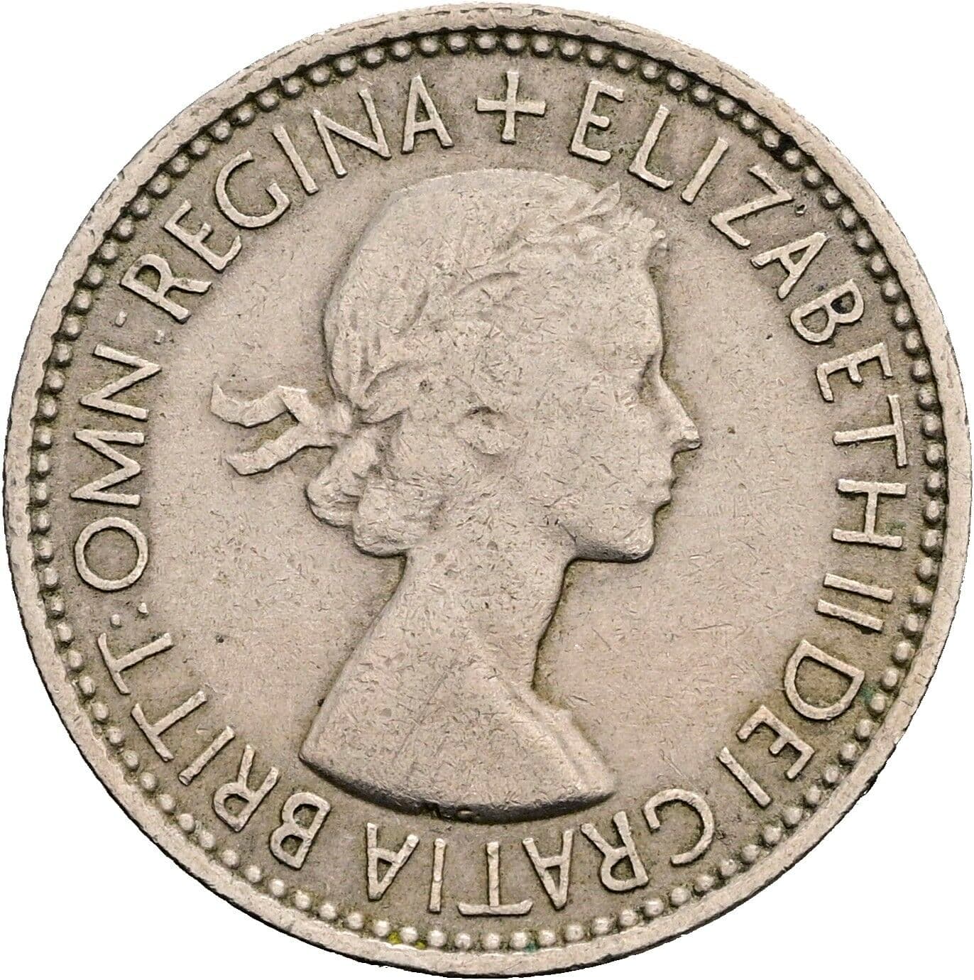 1 Shilling Elisabeth II. 1952-2022 1953 – Vorderseite