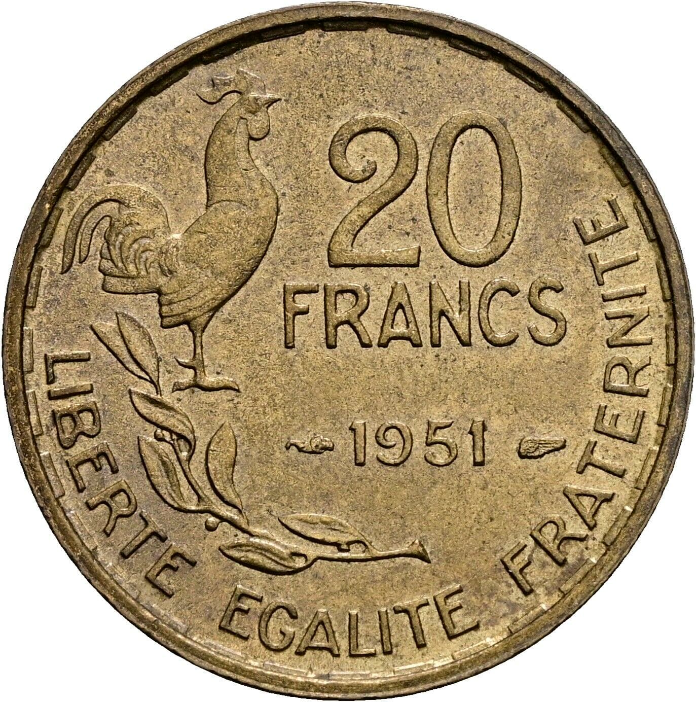 20 Francs 1951 – Vorderseite